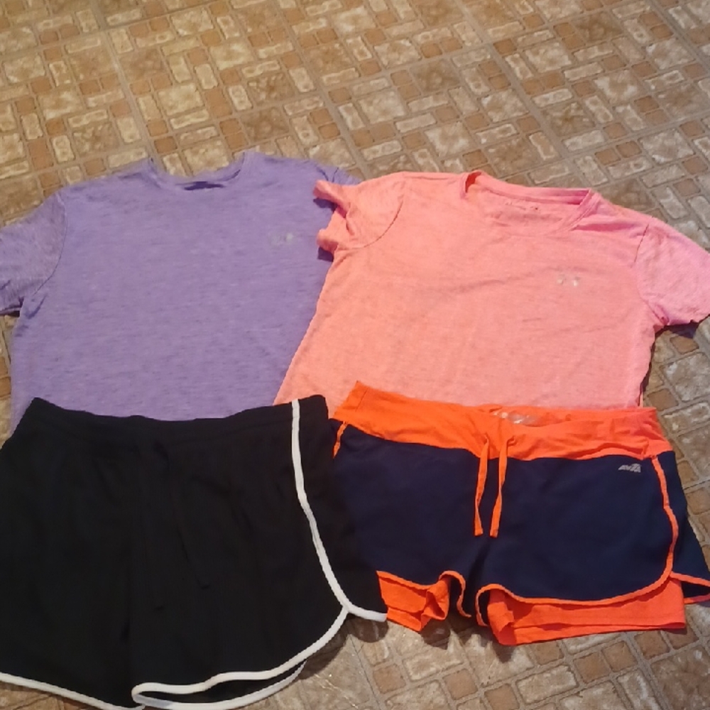 Under Armour Tops And Avia Shorts, Athletic Works Womens Size Large